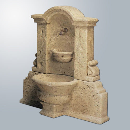 Elegant Acqua Pia Wall Outdoor Water Fountain with Spout