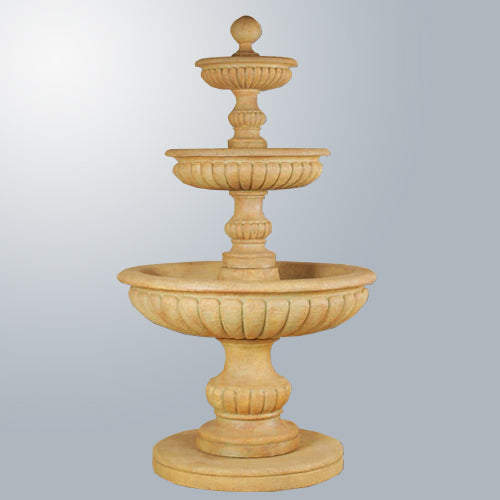 Elegant Three-Tier Outdoor Water Fountain by Acqua Sparta
