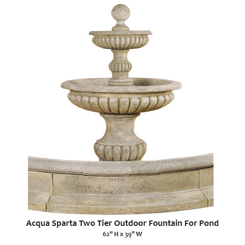 Elegante Fontana da Giardino a Due Livelli Acqua Sparta per Stagno