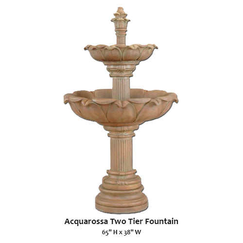 Elegantly Designed Acquarossa Two-Tier Water Fountain