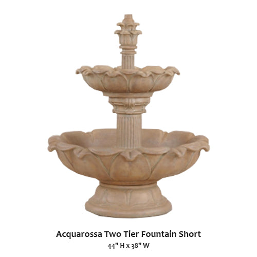 Elegant Acquarossa Two-Tier Short Fountain