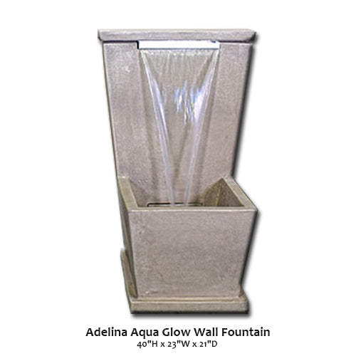 Stunning Adelina Aqua Glow Wall Fountain for a Tranquil Atmosphere