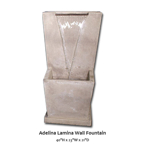 Elegant Adelina Lamina Wall Fountain for a Serene Ambiance