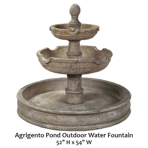 Tranquil Agrigento Pond Outdoor Water Fountain for Serene Spaces