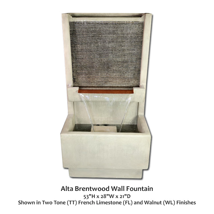 Elegant Brentwood Wall Fountain by Alta