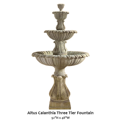 Elegant Altus Calanthia Three-Tier Water Fountain