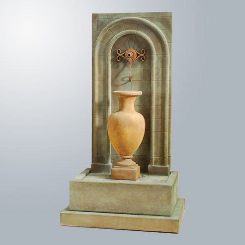 Elegant Ribbed Amphora Wall Fountain for Enchanting Outdoor Spaces