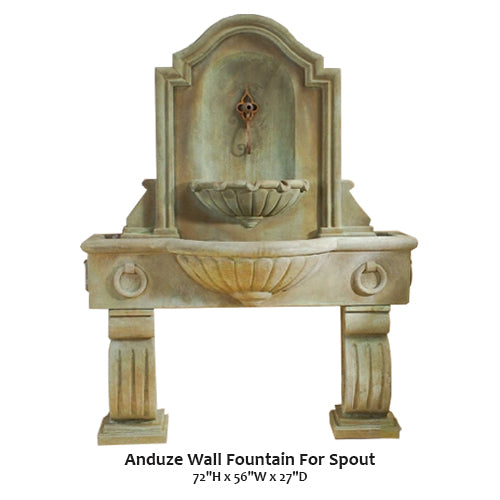 Elegant Anduze Wall Fountain with Exquisite Spout Design