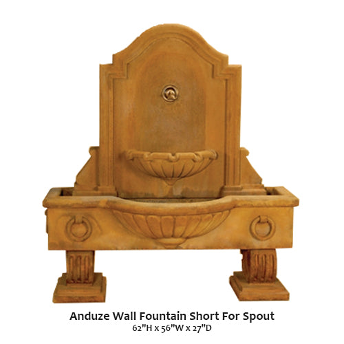 Charming Short Anduze Wall Fountain with Spout
