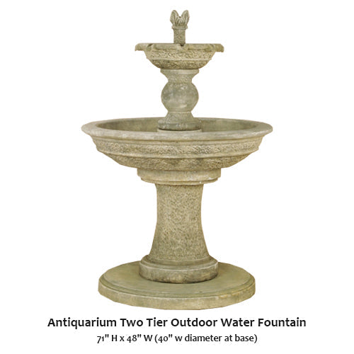 Elegant Two-Tier Outdoor Water Fountain for Tranquil Spaces