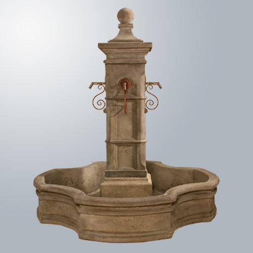 Elegant Aquitaine Fountain Set with 70" Monaco Pond