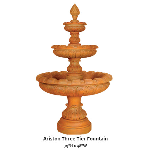 Elegant Ariston Three-Tier Outdoor Fountain