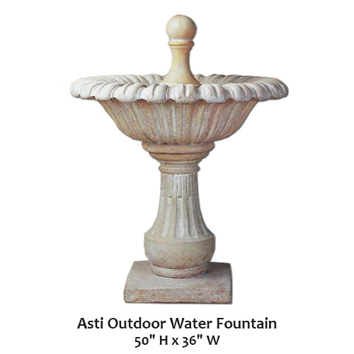 Elegant Asti Outdoor Water Fountain for Your Garden Oasis