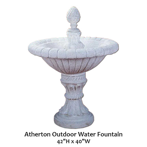 Elegant Atherton Outdoor Water Fountain for a Tranquil Garden Ambiance