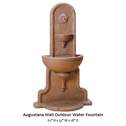 Elegant Augustana Outdoor Wall Water Fountain for Your Garden Retreat