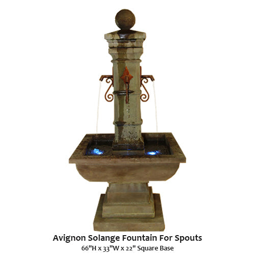 Elegant Avignon Solange Fountain with Spouts