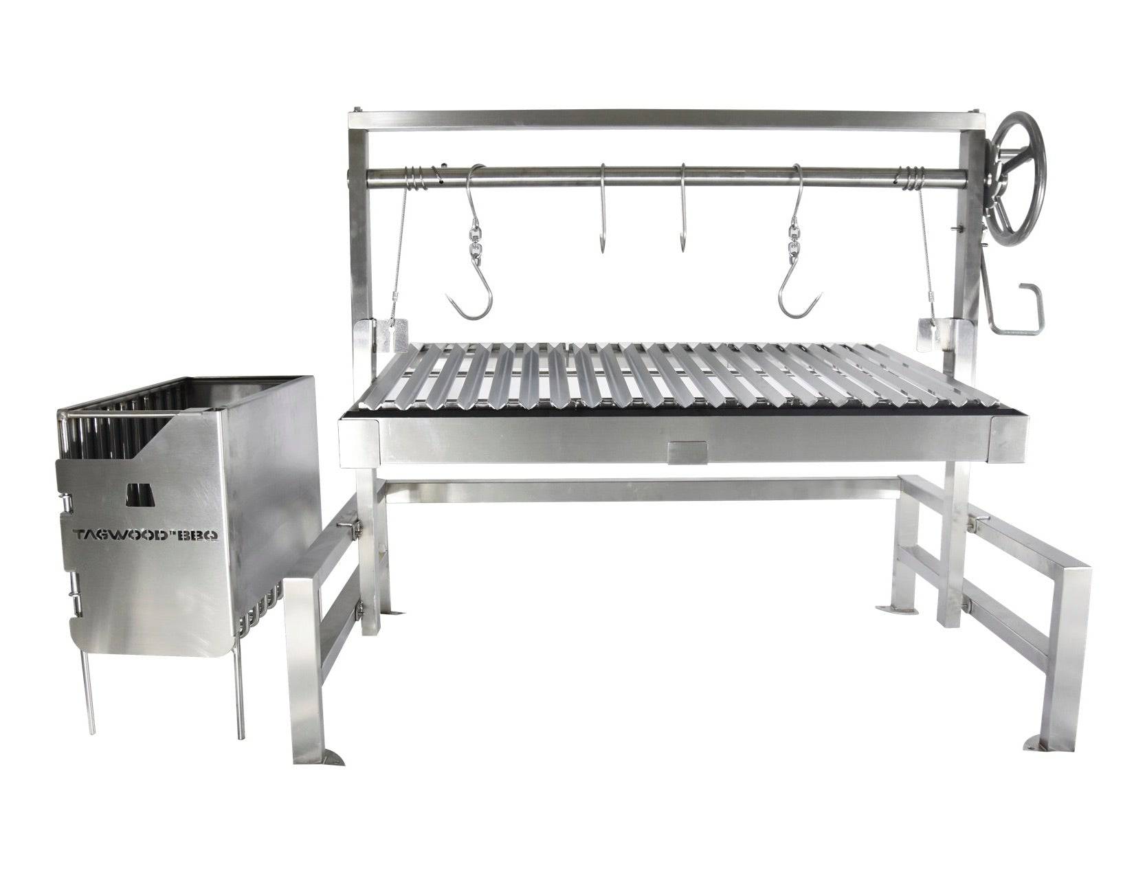 Tagwood BBQ Insert Style Argentine Santa Maria Wood Fire & Charcoal Gaucho Grill without firebricks | BBQ09SS -