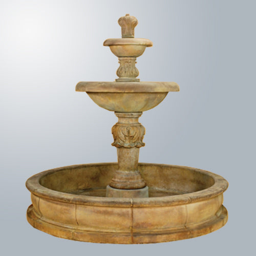 Elegant Two-Tier Barcelona Pond Fountain