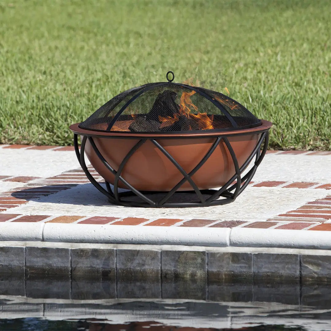 Fire Sense Barzelonia Round Copper Look Fire Pit | 62241
