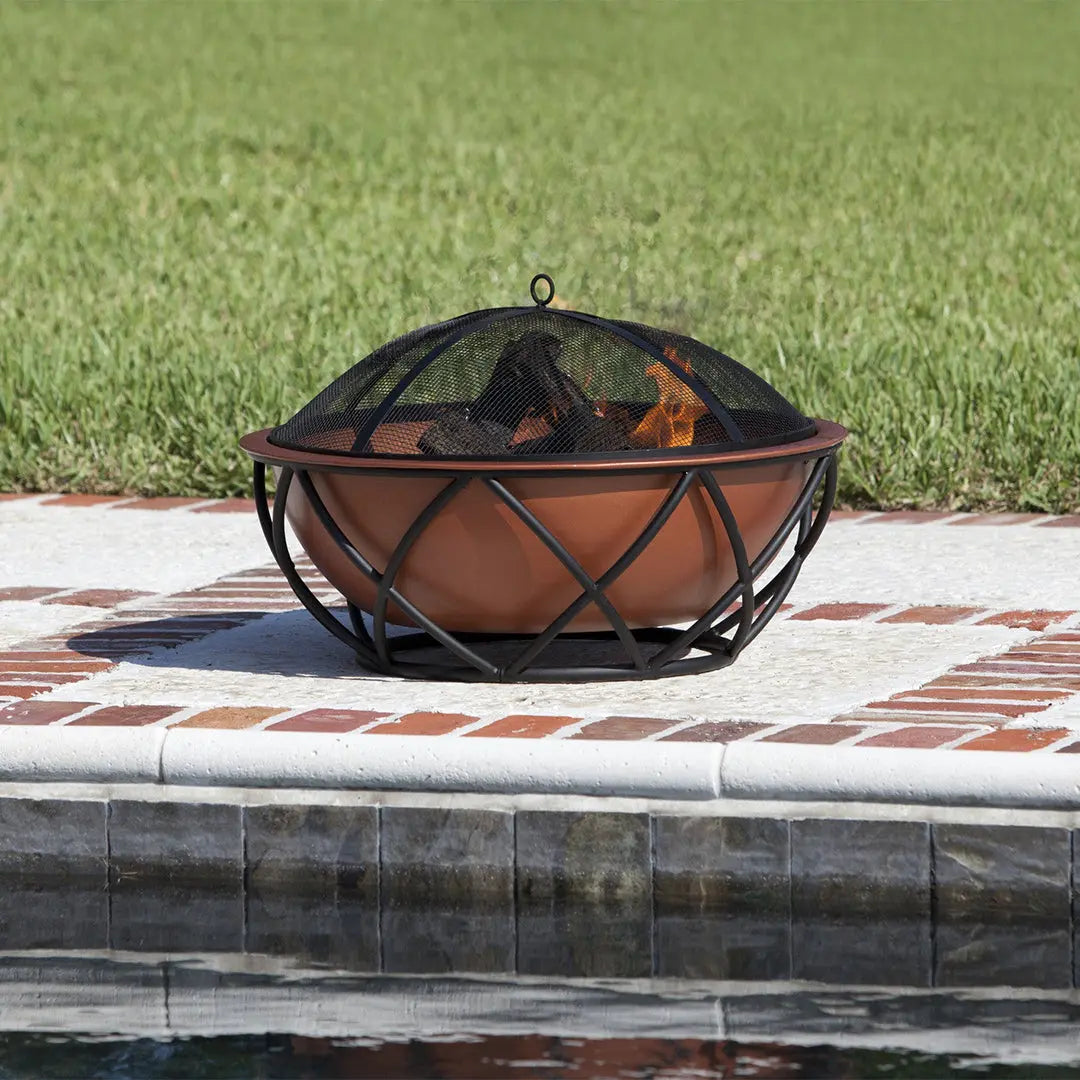 Fire Sense Barzelonia Round Copper Look Fire Pit | 62241