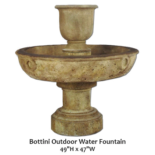 Elegant Bottini Outdoor Water Fountain for Tranquil Gardens