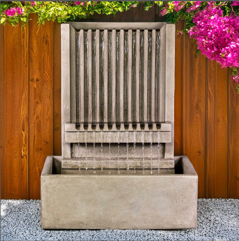 Elegant Short Brentwood Channel Wall Fountain