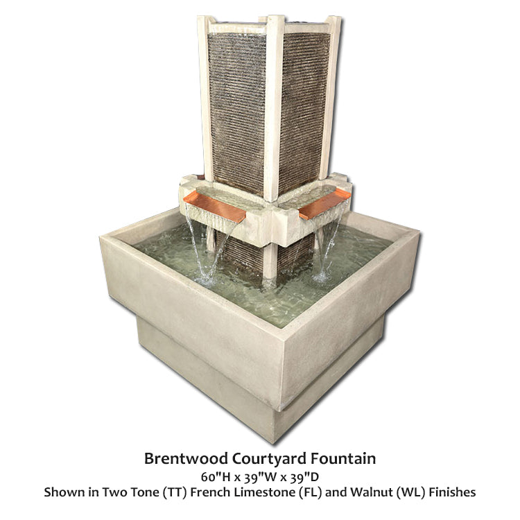 Elegant Brentwood Courtyard Water Fountain