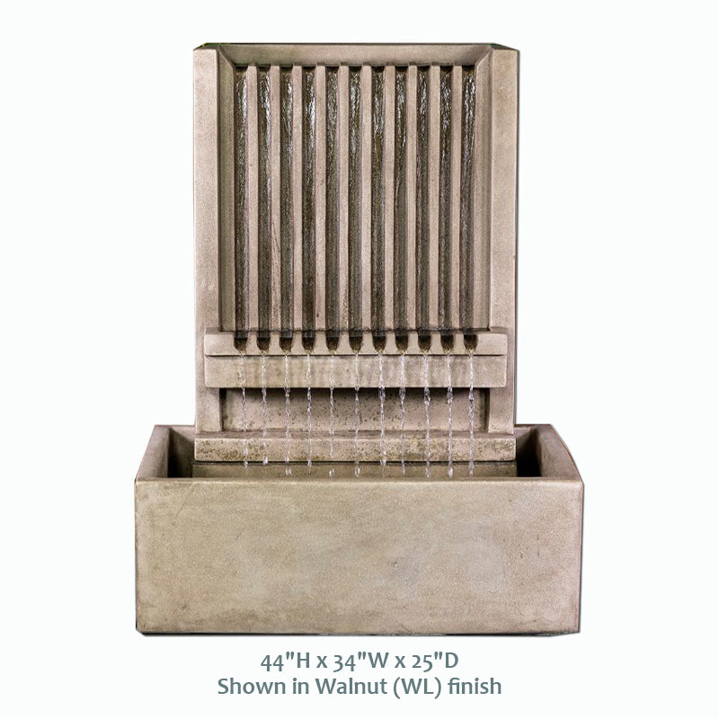Elegant Short Brentwood Channel Wall Fountain