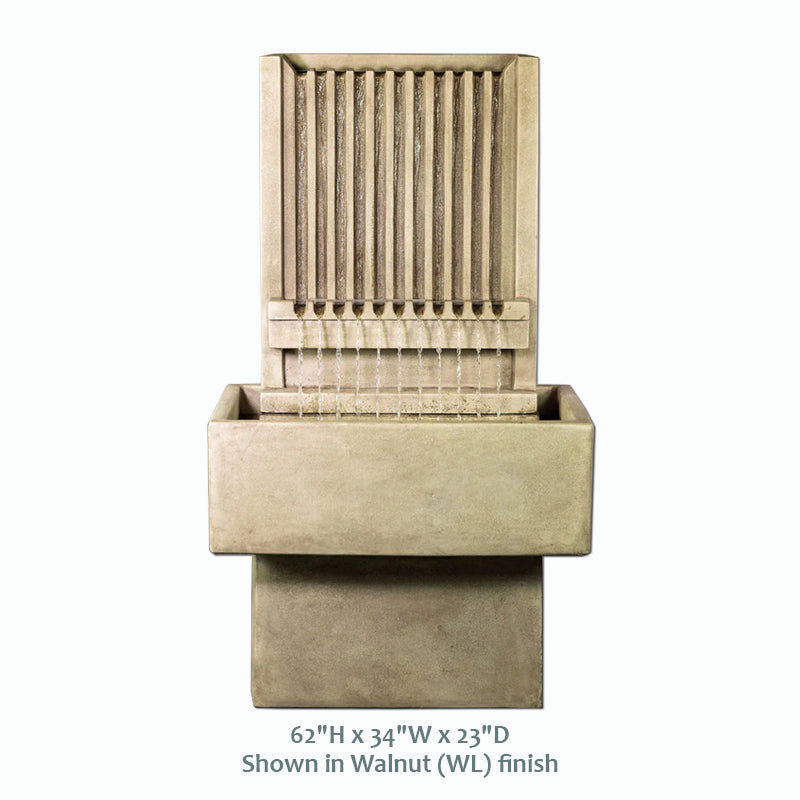 Elegant Tall Channel Wall Fountain by Brentwood