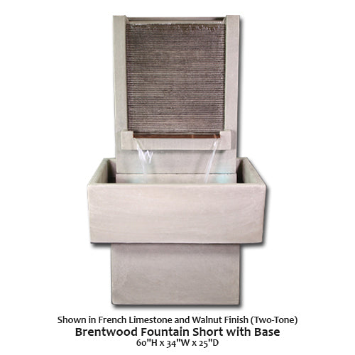 Elegant Brentwood Fountain with Stylish Base