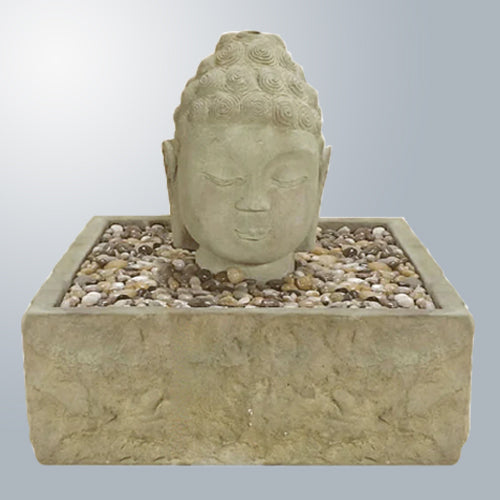 Serene Buddha Head Water Fountain
