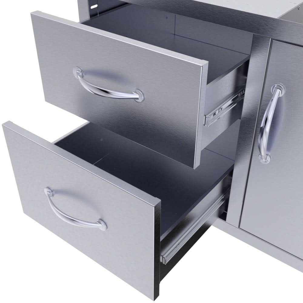 Sunstone 36" Classic Series Flush Style Double Drawer & Door Combo - C-DDC36