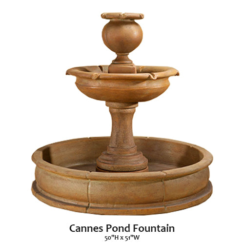 Elegant Cannes Pond Fountain for a Tranquil Outdoor Oasis
