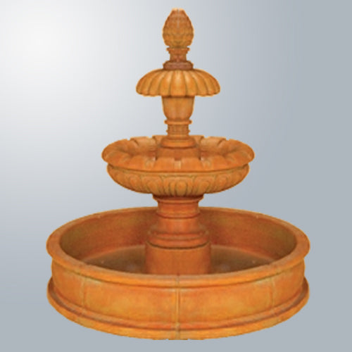 Elegant Caroline Two-Tier Pond Fountain for Tranquil Garden Ambiance