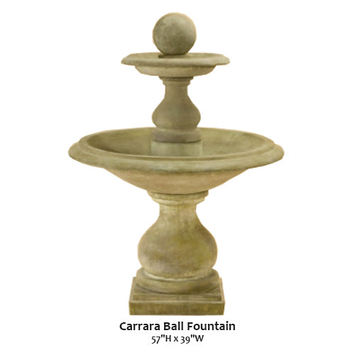 Elegant Carrara Marble Ball Fountain