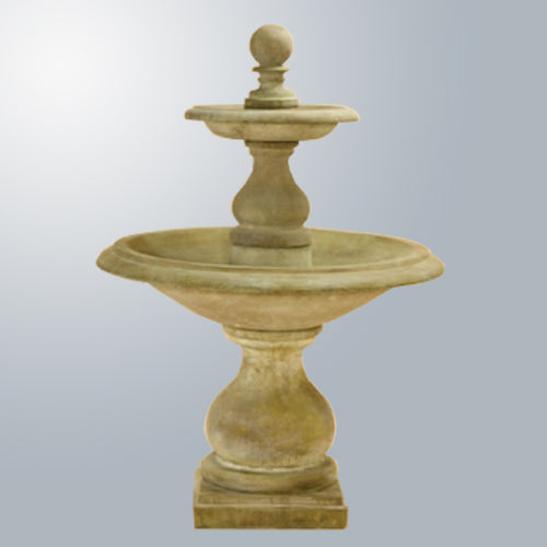 Elegant Carrara Two-Tier Water Fountain