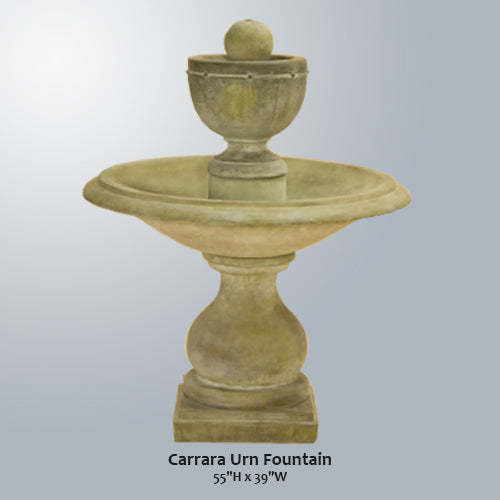 Elegant Carrara Urn Fountain for Timeless Outdoor Beauty