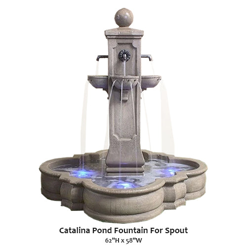 Enchanting Catalina Pond Fountain for a Serene Spout Experience