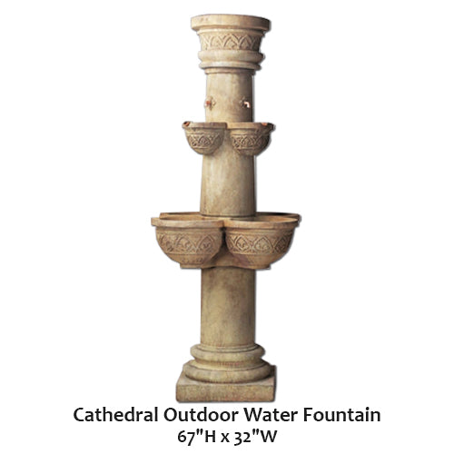 Majestic Cathedral Outdoor Water Fountain - Elevate Your Garden Oasis