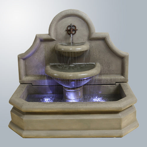 Elegantly Crafted Chantal Wall Fountain with Water Spouts