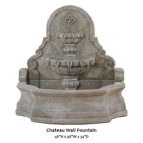 Elegant Chateau Wall Fountain for Serene Outdoor Spaces