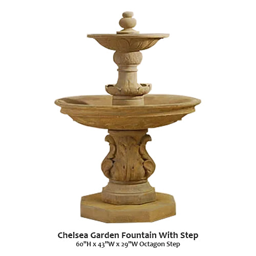 Elegant Chelsea Garden Fountain with Stylish Step Design