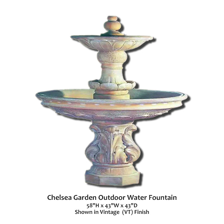 Enchanting Chelsea Garden Outdoor Water Fountain for a Tranquil Atmosphere