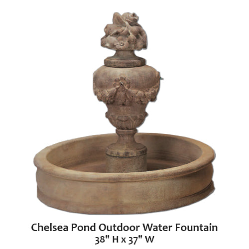 Charming Chelsea Pond Outdoor Water Fountain for Your Garden