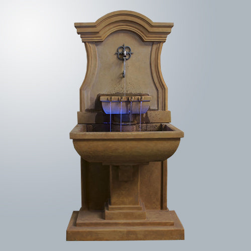 Elegant Colette Wall Fountain with Unique Spout Design
