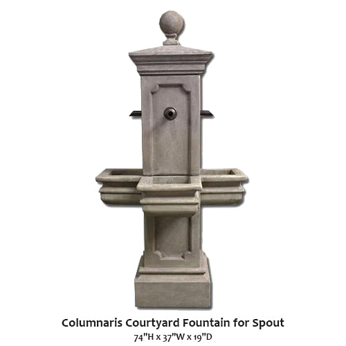 Elegant Columnaris Courtyard Fountain with Spout