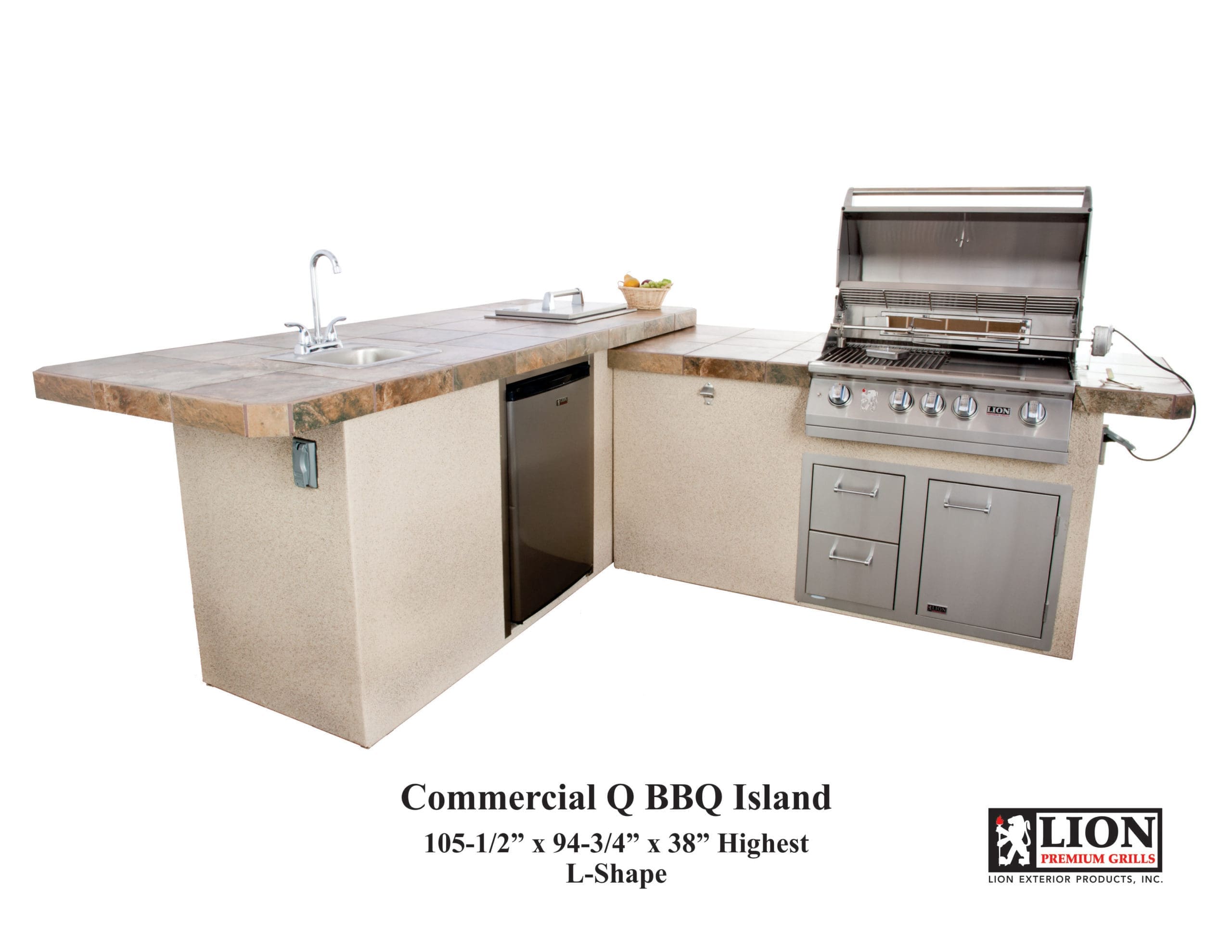 Lion Premium Grills Commercial Q BBQ Island-Commercial Q