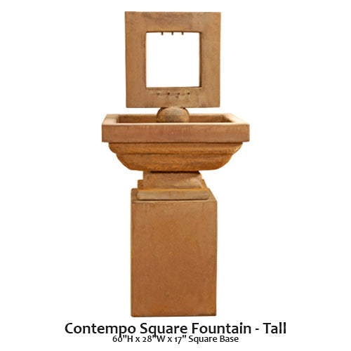 Modern Square Fountain - Elegant and Tall
