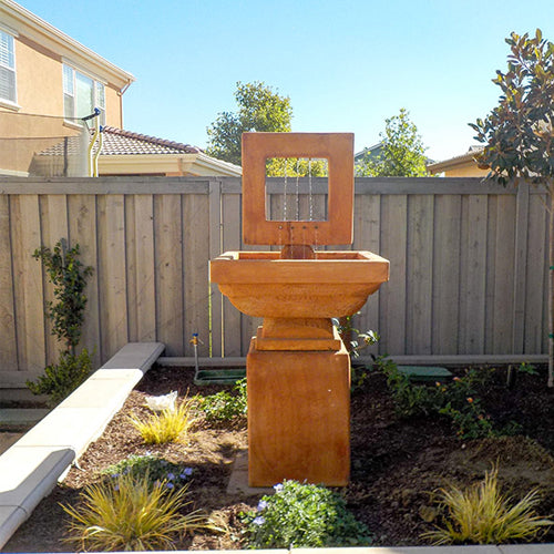 Modern Square Fountain - Elegant and Tall