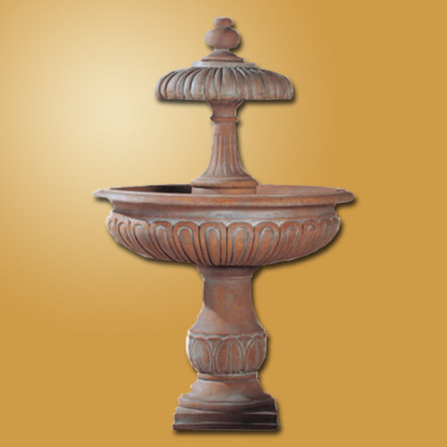 Elegant Cortona Two-Tier Outdoor Water Fountain for Serene Gardens